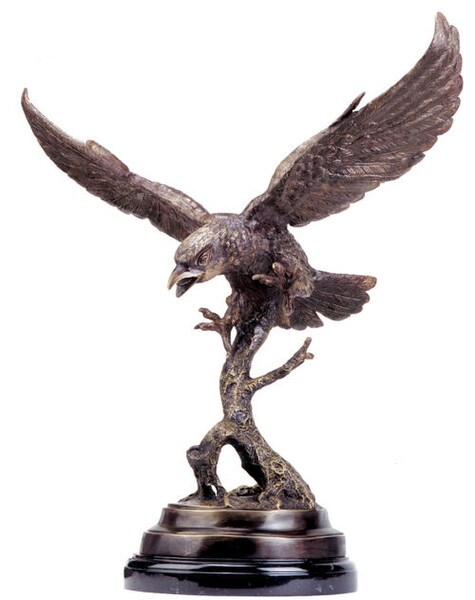 Bronze Bird Statue Eagle In Flight Sculpture Lost Wax Outdoor